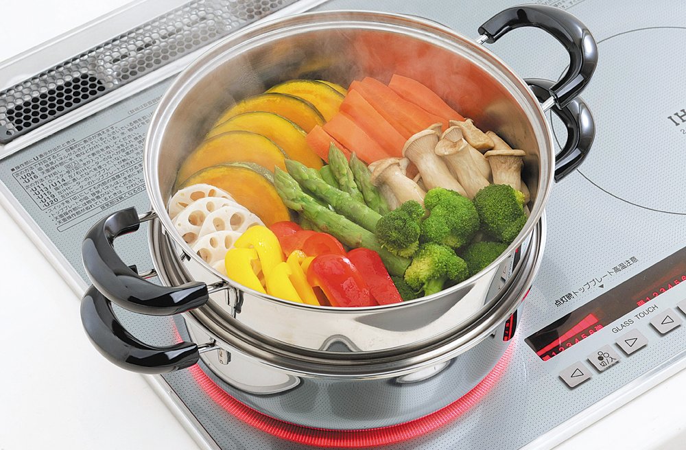 Amazon｜下村企販 二段蒸し器 24cm ステンレス IH対応 日本製 36049